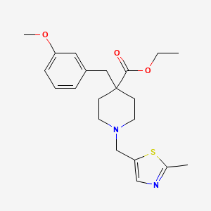 ethyl 4-(3-methoxybenzyl)-1-[(2-methyl-1,3-thiazol-5-yl)methyl]-4-piperidinecarboxylate