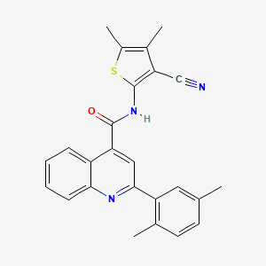 N-(3-cyano-4,5-dimethyl-2-thienyl)-2-(2,5-dimethylphenyl)-4-quinolinecarboxamide