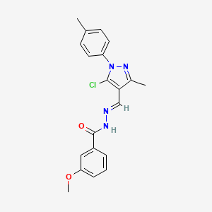 N'-{[5-chloro-3-methyl-1-(4-methylphenyl)-1H-pyrazol-4-yl]methylene}-3-methoxybenzohydrazide