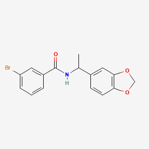 N-[1-(1,3-benzodioxol-5-yl)ethyl]-3-bromobenzamide