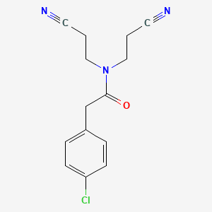 2-(4-chlorophenyl)-N,N-bis(2-cyanoethyl)acetamide