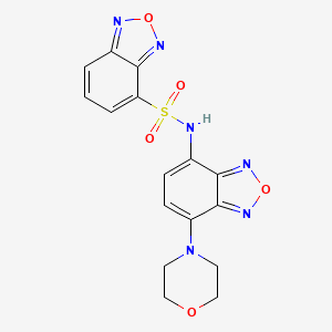 molecular formula C16H14N6O5S B4708646 N-[7-(morpholin-4-yl)-2,1,3-benzoxadiazol-4-yl]-2,1,3-benzoxadiazole-4-sulfonamide 