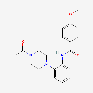 N-[2-(4-acetyl-1-piperazinyl)phenyl]-4-methoxybenzamide