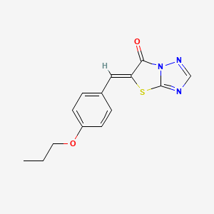 molecular formula C14H13N3O2S B4708666 5-(4-propoxybenzylidene)[1,3]thiazolo[3,2-b][1,2,4]triazol-6(5H)-one 