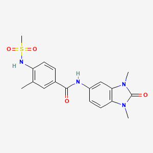 N-(1,3-dimethyl-2-oxo-2,3-dihydro-1H-benzimidazol-5-yl)-3-methyl-4-[(methylsulfonyl)amino]benzamide