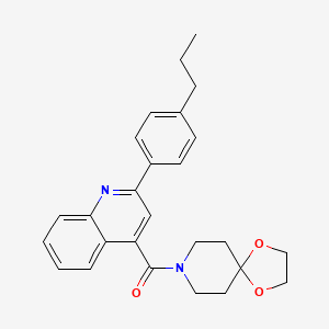 4-(1,4-dioxa-8-azaspiro[4.5]dec-8-ylcarbonyl)-2-(4-propylphenyl)quinoline