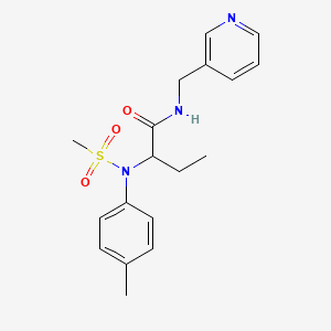 2-[(4-methylphenyl)(methylsulfonyl)amino]-N-(3-pyridinylmethyl)butanamide