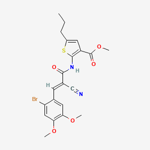 methyl 2-{[3-(2-bromo-4,5-dimethoxyphenyl)-2-cyanoacryloyl]amino}-5-propyl-3-thiophenecarboxylate