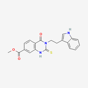 molecular formula C20H17N3O3S B4708740 methyl 3-[2-(1H-indol-3-yl)ethyl]-4-oxo-2-thioxo-1,2,3,4-tetrahydro-7-quinazolinecarboxylate 