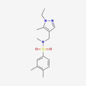 N-[(1-ETHYL-5-METHYL-1H-PYRAZOL-4-YL)METHYL]-N,3,4-TRIMETHYL-1-BENZENESULFONAMIDE