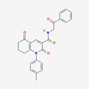 2,5-Dioxo-1-p-tolyl-1,2,5,6,7,8-hexahydro-quinoline-3-carboxylic acid (2-oxo-2-phenyl-ethyl)-amide