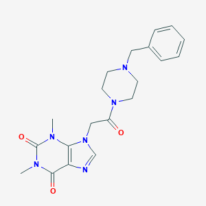 molecular formula C20H24N6O3 B470881 9-[2-(4-Benzylpiperazin-1-yl)-2-oxoethyl]-1,3-dimethylpurine-2,6-dione CAS No. 380339-80-0