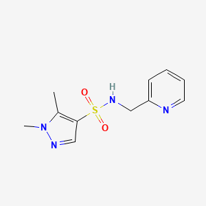 1,5-dimethyl-N-(2-pyridinylmethyl)-1H-pyrazole-4-sulfonamide