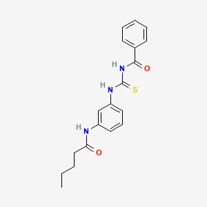 N-({[3-(pentanoylamino)phenyl]amino}carbonothioyl)benzamide