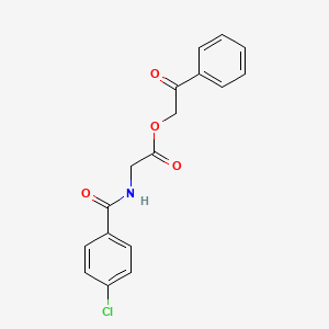 2-oxo-2-phenylethyl N-(4-chlorobenzoyl)glycinate