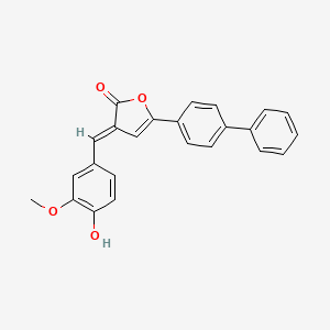 molecular formula C24H18O4 B4708872 (3E)-5-(biphenyl-4-yl)-3-(4-hydroxy-3-methoxybenzylidene)furan-2(3H)-one 