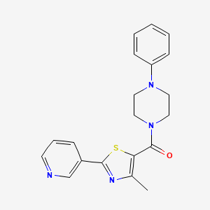 molecular formula C20H20N4OS B4708880 1-[4-METHYL-2-(PYRIDIN-3-YL)-1,3-THIAZOLE-5-CARBONYL]-4-PHENYLPIPERAZINE 