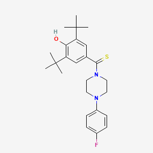 2,6-di-tert-butyl-4-{[4-(4-fluorophenyl)-1-piperazinyl]carbonothioyl}phenol