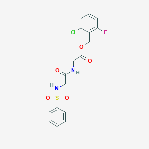 2-chloro-6-fluorobenzyl N-[(4-methylphenyl)sulfonyl]glycylglycinate