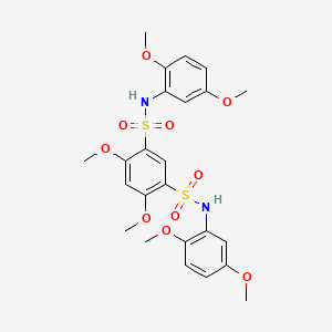 1-N,3-N-bis(2,5-dimethoxyphenyl)-4,6-dimethoxybenzene-1,3-disulfonamide