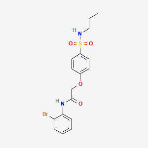 N-(2-bromophenyl)-2-{4-[(propylamino)sulfonyl]phenoxy}acetamide