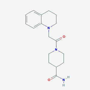 molecular formula C17H23N3O2 B4708956 1-(3,4-dihydro-1(2H)-quinolinylacetyl)-4-piperidinecarboxamide 