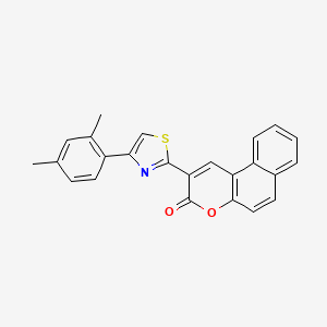 molecular formula C24H17NO2S B4708973 2-[4-(2,4-dimethylphenyl)-1,3-thiazol-2-yl]-3H-benzo[f]chromen-3-one 