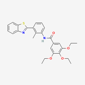 N-[3-(1,3-benzothiazol-2-yl)-2-methylphenyl]-3,4,5-triethoxybenzamide