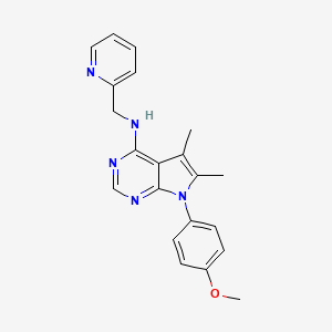 7-(4-methoxyphenyl)-5,6-dimethyl-N-(2-pyridinylmethyl)-7H-pyrrolo[2,3-d]pyrimidin-4-amine