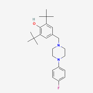 molecular formula C25H35FN2O B4709041 2,6-Ditert-butyl-4-[[4-(4-fluorophenyl)piperazin-1-yl]methyl]phenol 