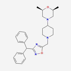 molecular formula C27H34N4O2 B4709042 (2R*,6S*)-4-(1-{[3-(diphenylmethyl)-1,2,4-oxadiazol-5-yl]methyl}-4-piperidinyl)-2,6-dimethylmorpholine 