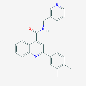 2-(3,4-dimethylphenyl)-N-(pyridin-3-ylmethyl)quinoline-4-carboxamide