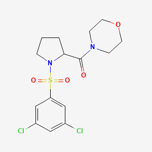 molecular formula C15H18Cl2N2O4S B4709067 4-{1-[(3,5-dichlorophenyl)sulfonyl]prolyl}morpholine 