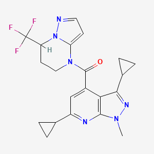 (3,6-dicyclopropyl-1-methyl-1H-pyrazolo[3,4-b]pyridin-4-yl)[7-(trifluoromethyl)-6,7-dihydropyrazolo[1,5-a]pyrimidin-4(5H)-yl]methanone