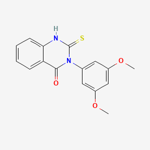 molecular formula C16H14N2O3S B4709079 3-(3,5-DIMETHOXYPHENYL)-2-SULFANYL-4(3H)-QUINAZOLINONE 