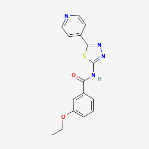 3-ethoxy-N-[5-(4-pyridinyl)-1,3,4-thiadiazol-2-yl]benzamide