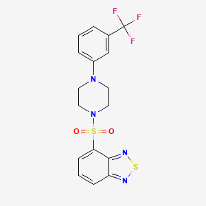 molecular formula C17H15F3N4O2S2 B4709093 4-({4-[3-(trifluoromethyl)phenyl]-1-piperazinyl}sulfonyl)-2,1,3-benzothiadiazole 