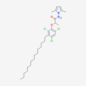 B047091 N-(2,5-Dimethyl-1H-pyrrol-1-yl)-2-(2,4,6-trichloro-3-pentadecylphenoxy)propanamide CAS No. 111253-92-0