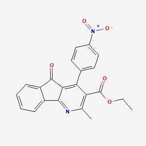 molecular formula C22H16N2O5 B4709114 ethyl 2-methyl-4-(4-nitrophenyl)-5-oxo-5H-indeno[1,2-b]pyridine-3-carboxylate 