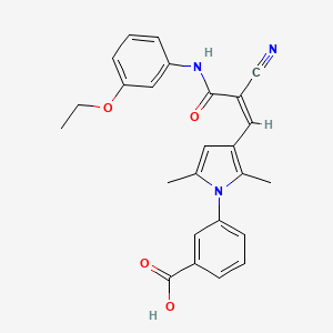 3-(3-{(1Z)-2-cyano-3-[(3-ethoxyphenyl)amino]-3-oxoprop-1-en-1-yl}-2,5-dimethyl-1H-pyrrol-1-yl)benzoic acid