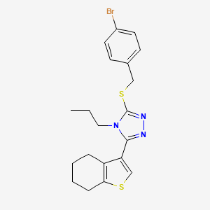 3-[(4-bromobenzyl)sulfanyl]-4-propyl-5-(4,5,6,7-tetrahydro-1-benzothiophen-3-yl)-4H-1,2,4-triazole