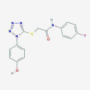 N-(4-fluorophenyl)-2-[1-(4-hydroxyphenyl)tetrazol-5-yl]sulfanylacetamide