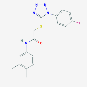 N-(3,4-dimethylphenyl)-2-[1-(4-fluorophenyl)tetrazol-5-yl]sulfanylacetamide