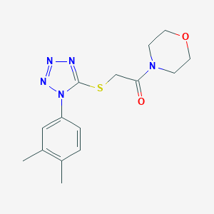 4-({[1-(3,4-dimethylphenyl)-1H-tetraazol-5-yl]sulfanyl}acetyl)morpholine