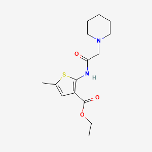 ethyl 5-methyl-2-[(1-piperidinylacetyl)amino]-3-thiophenecarboxylate