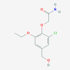 2-[2-chloro-6-ethoxy-4-(hydroxymethyl)phenoxy]acetamide