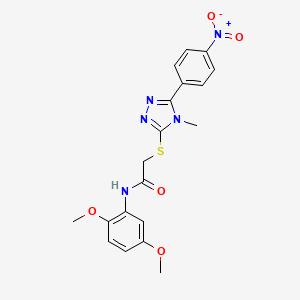 N-(2,5-dimethoxyphenyl)-2-{[4-methyl-5-(4-nitrophenyl)-4H-1,2,4-triazol-3-yl]thio}acetamide