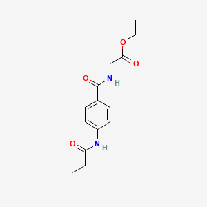 molecular formula C15H20N2O4 B4709199 ethyl N-[4-(butyrylamino)benzoyl]glycinate 