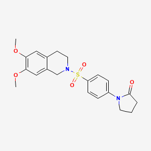 1-{4-[(6,7-dimethoxy-3,4-dihydroisoquinolin-2(1H)-yl)sulfonyl]phenyl}pyrrolidin-2-one