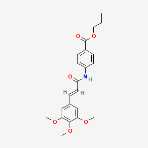 molecular formula C22H25NO6 B4709216 propyl 4-{[3-(3,4,5-trimethoxyphenyl)acryloyl]amino}benzoate 